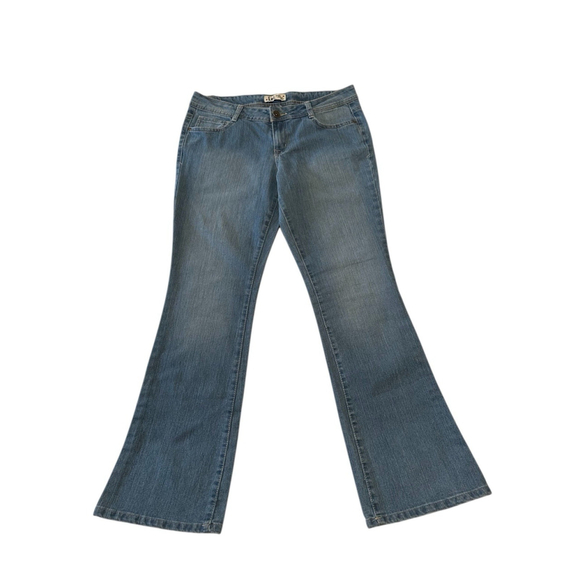 L.E.I. Ashley Louise Boot Jeans Womens Juniors 11 Light Blue Denim Bootcut - Picture 2 of 16